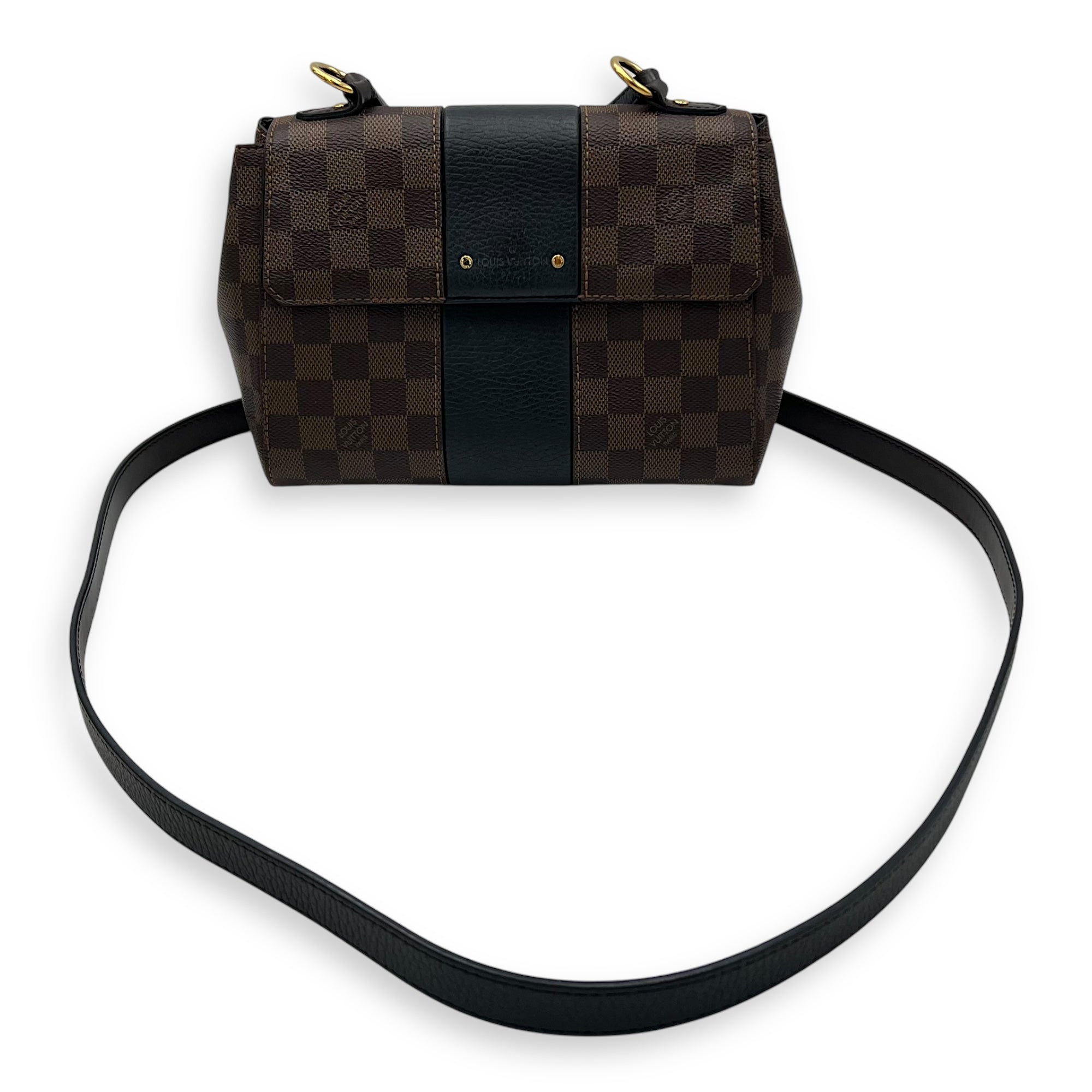 Louis Vuitton Bondstreet BB Brown Top Handle Bag in Coated Canvas, Gold hardware_13