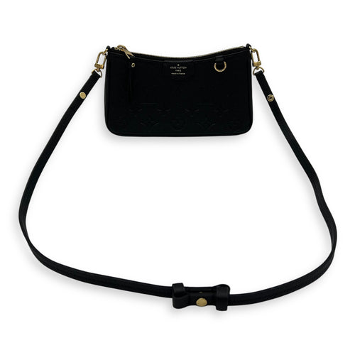 Louis Vuitton Easy Pouch On Strap Crossbody Bag Black in Monogram Empreinte Leather, Gold hardware_12