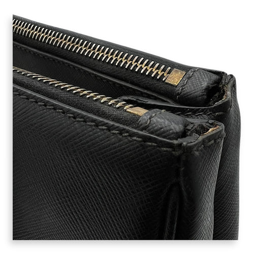 Prada Galleria Top Handle Bag Black in Saffiano Leather, Gold hardware_12