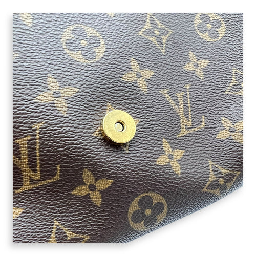 Louis Vuitton Musette Salsa Crossbody Bag Brown in Monogram Coated Canvas, Gold hardware_12