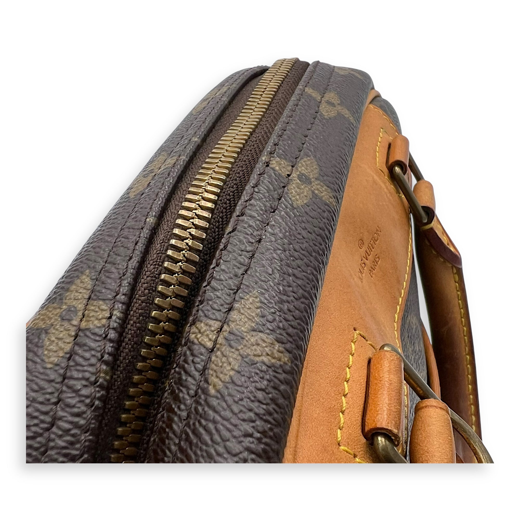 Louis Vuitton Trouville PM Brown Top Handle Bag in Monogram Coated Canvas, Gold hardware_12