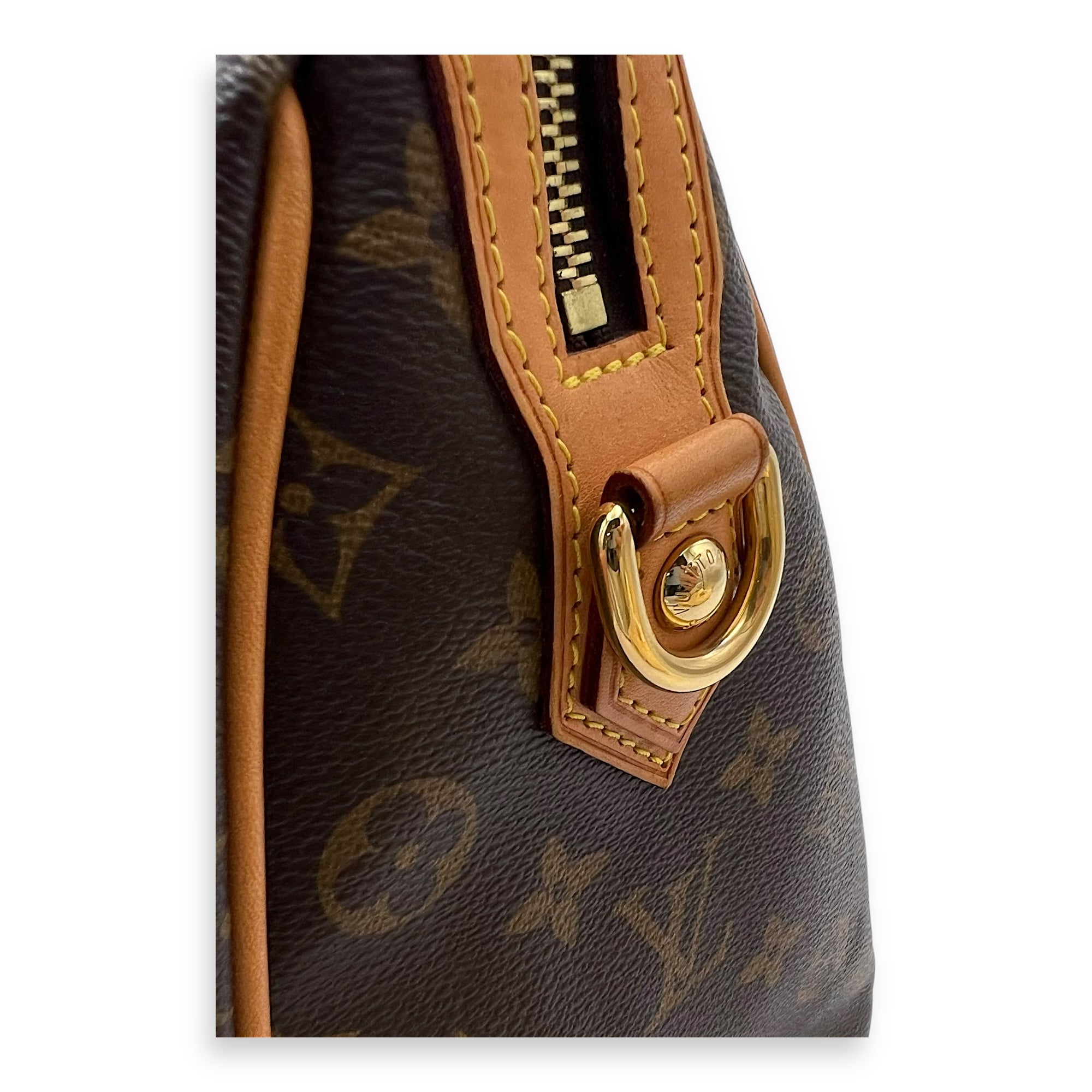 Louis Vuitton Retiro PM Brown Top Handle Bag in Monogram Coated Canvas, Gold hardware_12