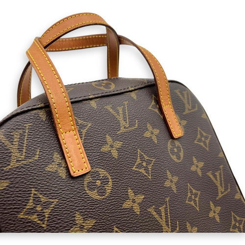 Louis Vuitton Spontini Brown Top Handle Bag in Monogram Coated Canvas, Gold hardware_12