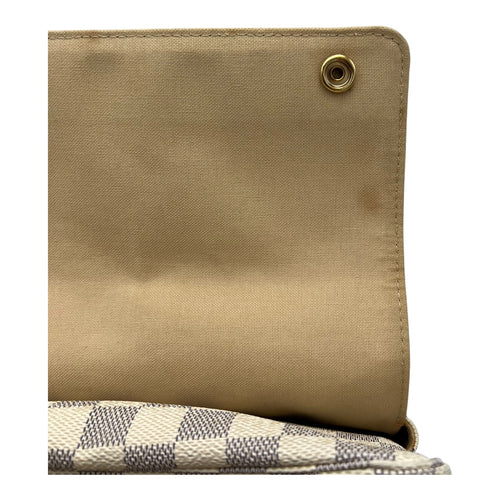 Louis Vuitton Naviglio Crossbody Bag Damier Azur in Coated Canvas, Enamel hardware_11