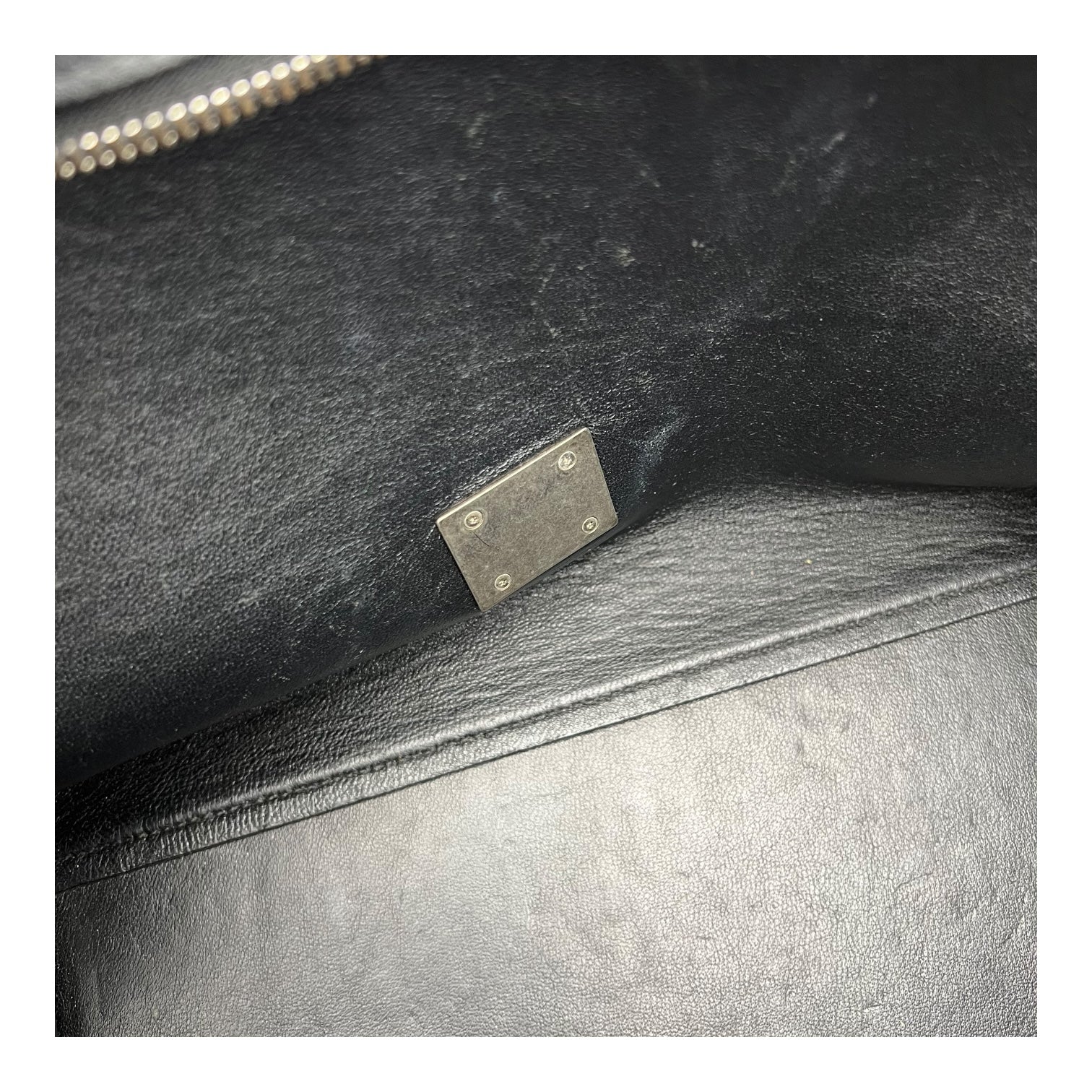Celine Trapeze Small Black Shoulder Bag in Calfskin, Silver hardware_7