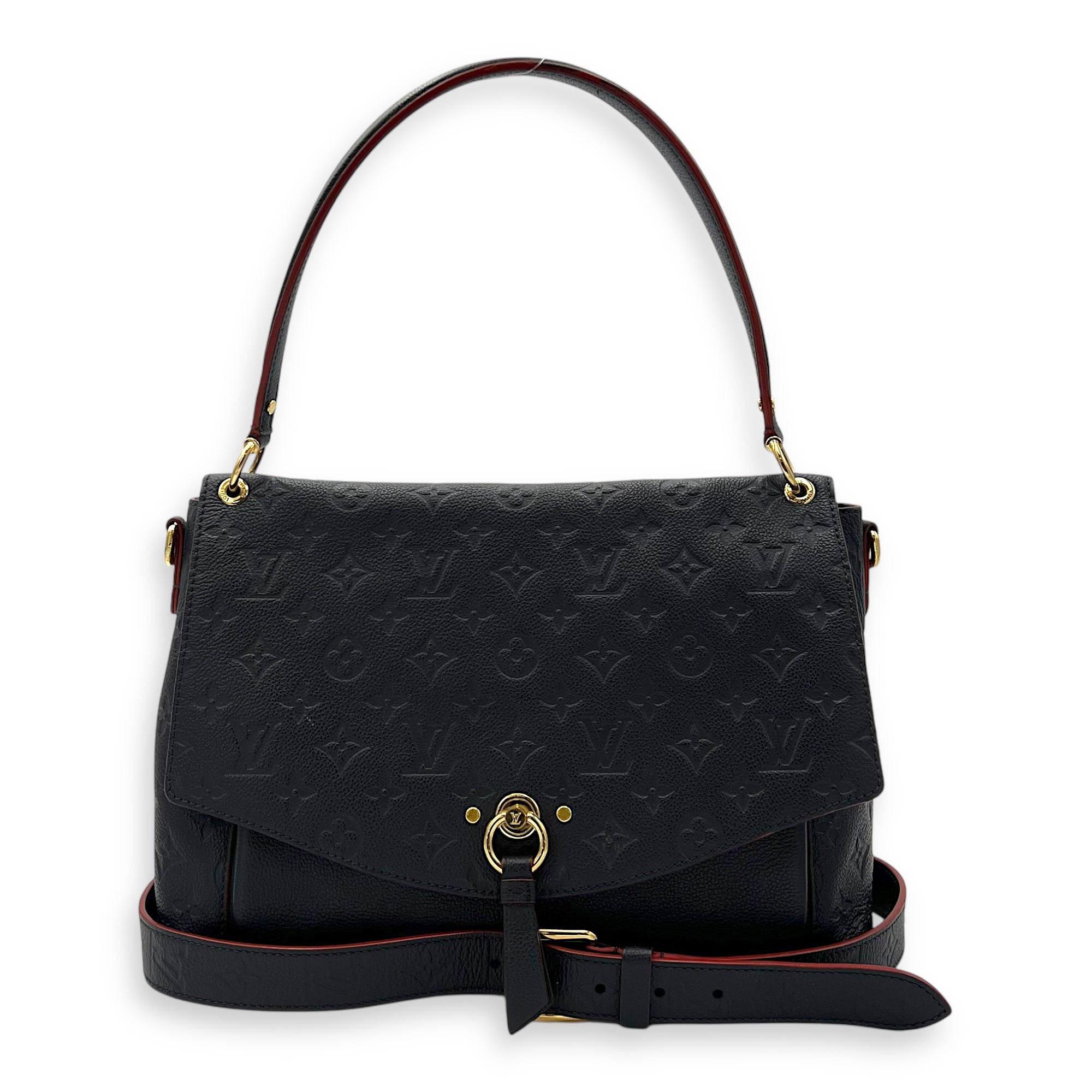 Louis Vuitton Blanche Shoulder Bag Blue in Empreinte Leather, Gold hardware_12