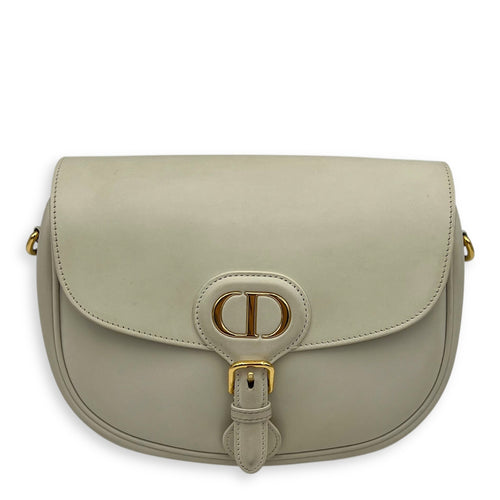 Christian Dior Bobby Crossbody Bag White in Calfskin, Gold hardware_1