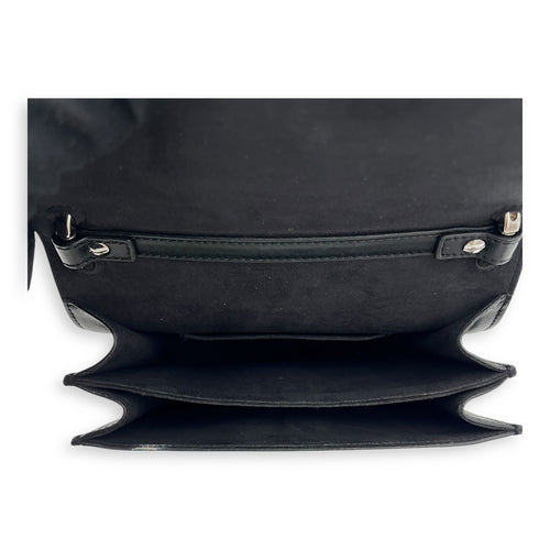 Fendi Kan I Shoulder Bag Black in Calfskin, Silver hardware_6