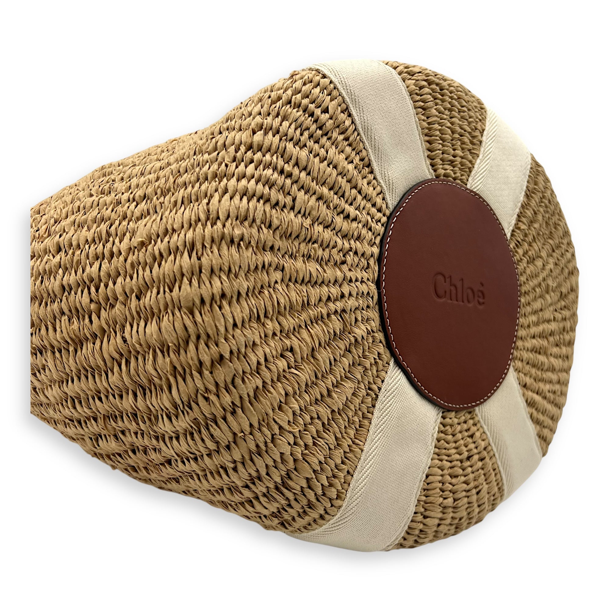 Chloé Woody Basket Brown Tote Bag in Raffia_7