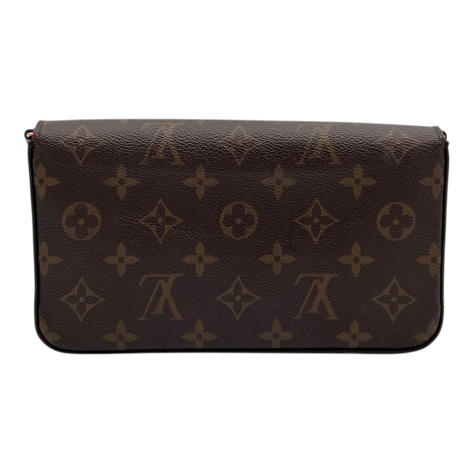 Louis Vuitton Felicie Wallet On Chain Brown in Monogram Coated Canvas, Gold hardware_2