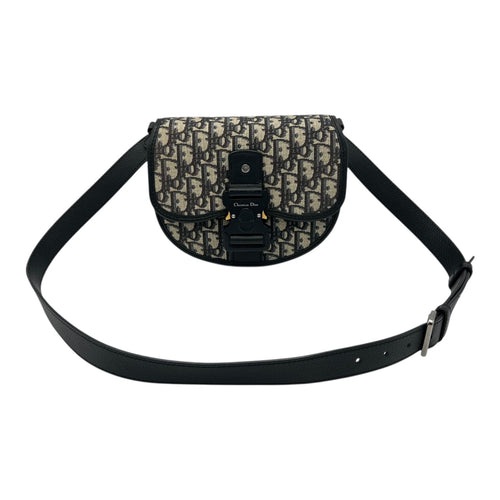 Christian Dior Gallop Crossbody Bag Small Blue in Canvas, Black hardware_8