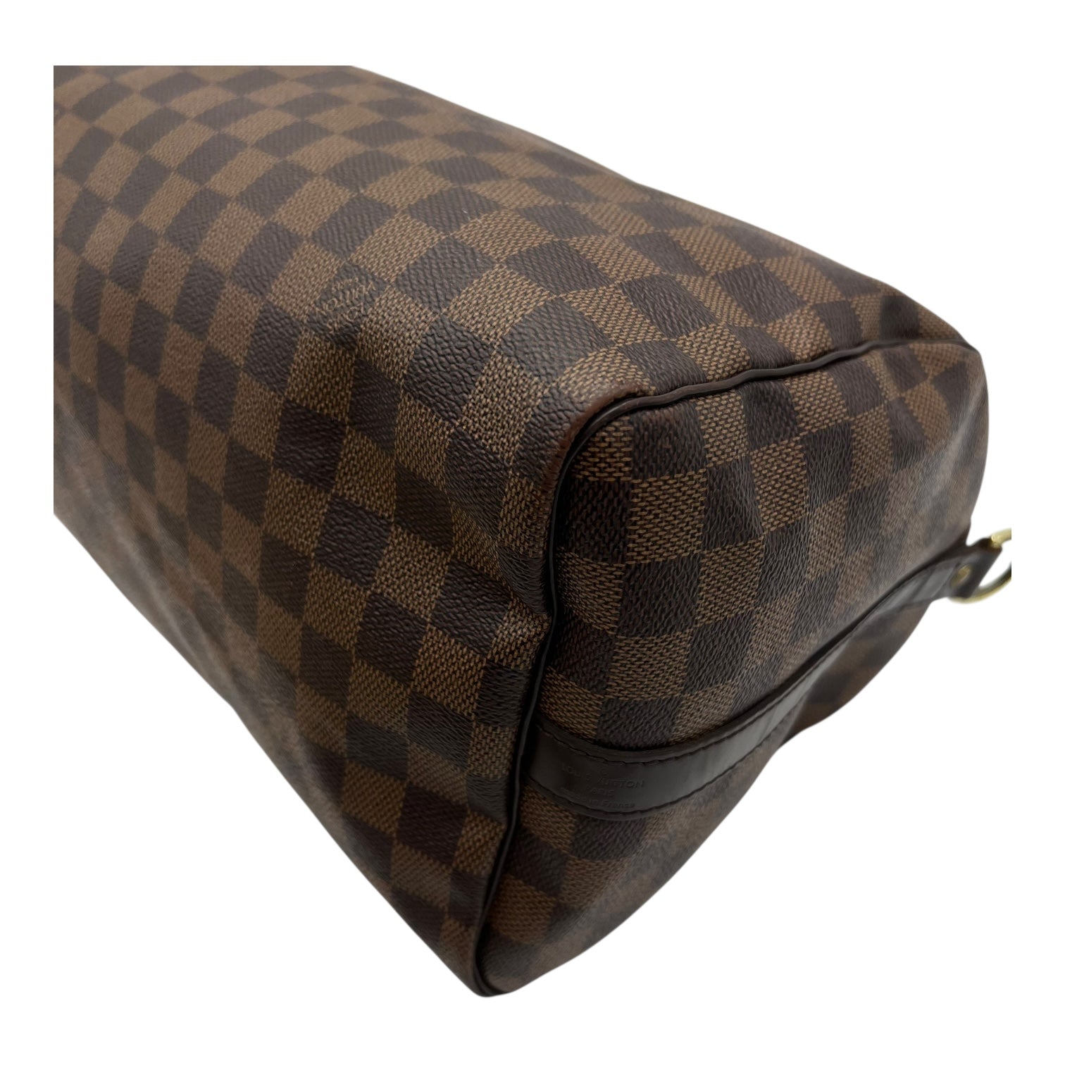 Louis Vuitton Speedy Top Handle Bag 30 Brown in Canvas, Gold hardware_15