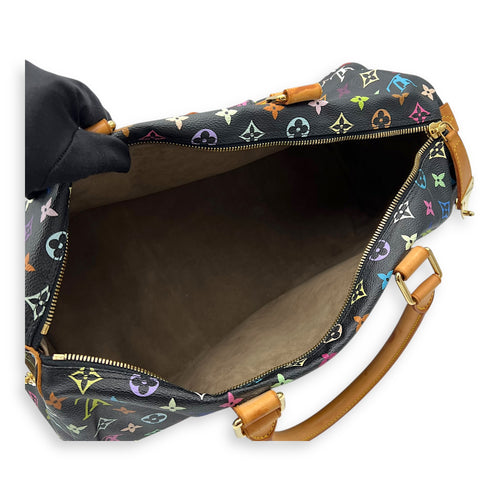 Louis Vuitton Keepall Top Handle Bag Multi-colour in Coated Canvas, Gold hardware_12