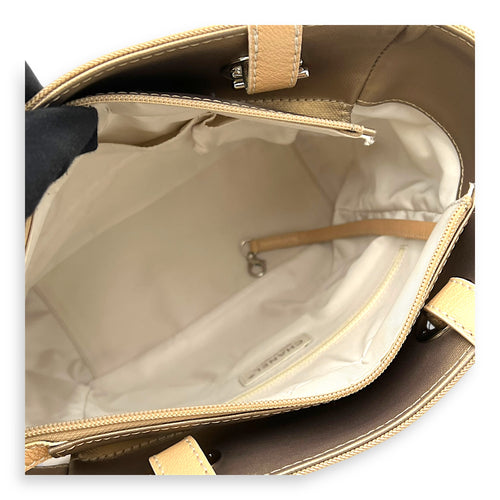 Chanel Biarritz Tote Bag Gold in Calfskin, Silver hardware_12