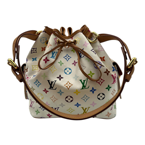 Louis Vuitton Noe Multicolor x Takashi Murakami Bucket Bag in Monogram Coated Canvas, Gold hardware_14