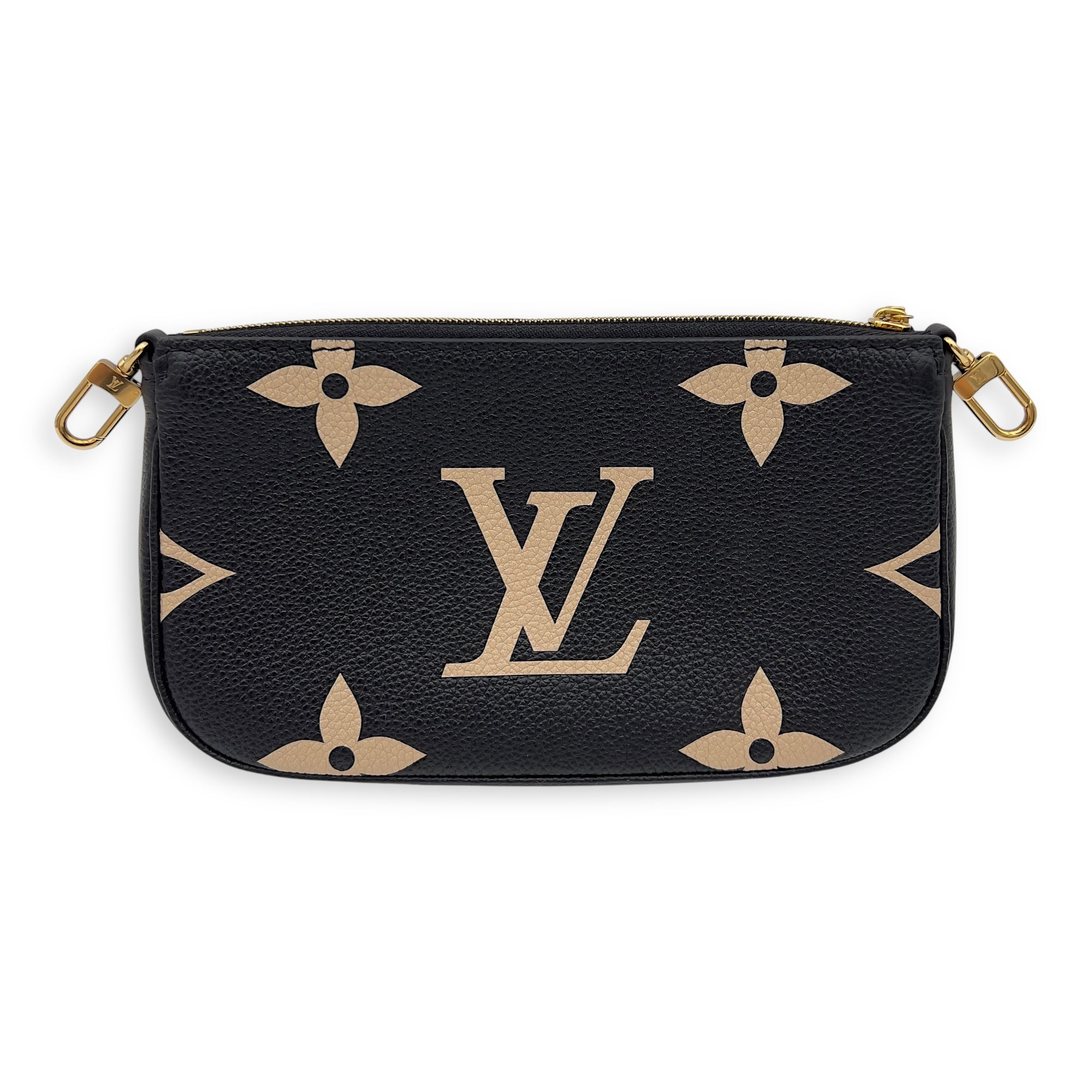 Louis Vuitton Multi-Pochette Accessoires Crossbody Bag Blue in Empreinte Leather, Gold hardware_12