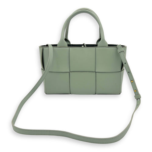 Bottega Veneta Arco Top Handle Bag Green in Lambskin_10
