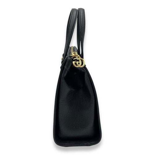 Gucci Ophidia Top Handle Bag Black in Calfskin, Gold hardware_3