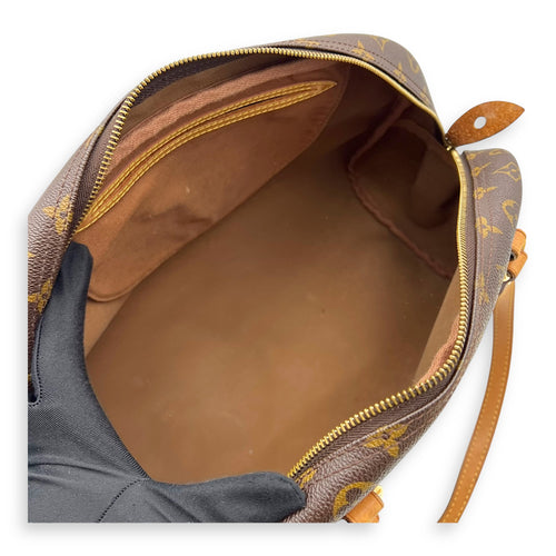 Louis Vuitton Montorgueil Shoulder Bag Brown in Monogram Coated Canvas, Gold hardware_12