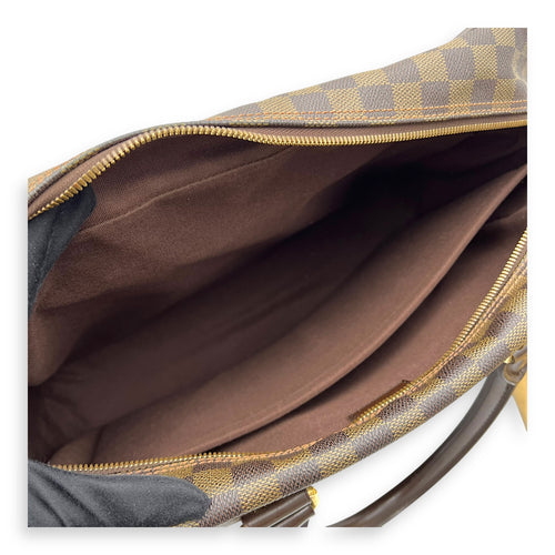 Louis Vuitton ICare Top Handle Bag Brown in Coated Canvas, Gold hardware_12