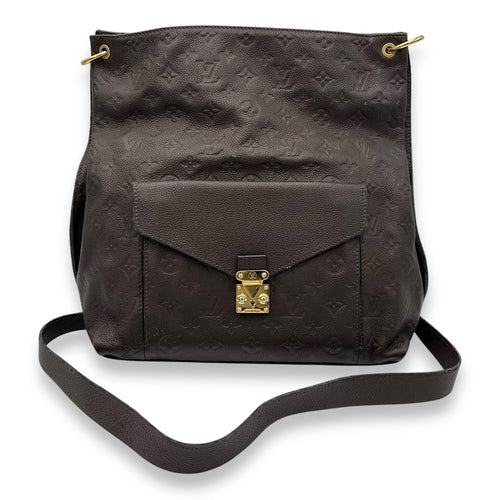 Louis Vuitton Metis Shoulder Bag Hobo Brown in Empreinte Leather, Gold hardware_12