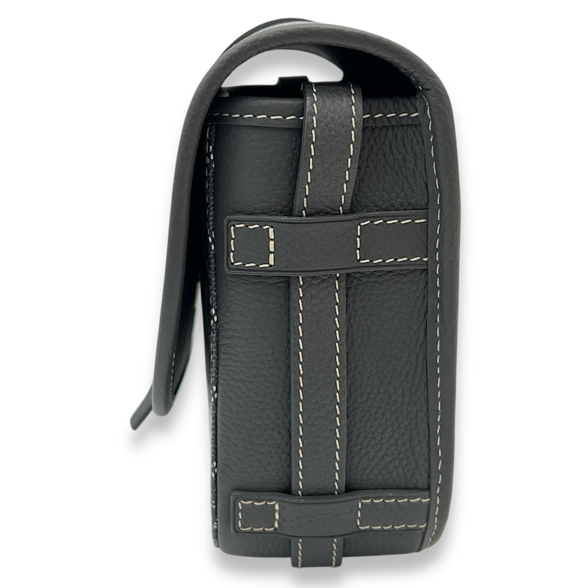 Goyard Belvedere Crossbody Bag PM Grey in Coated Canvas, Silver hardware_4