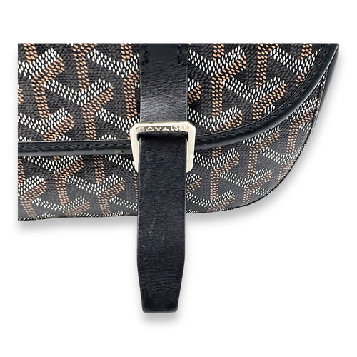 Goyard Belvedere Messenger MM Black in Coated Canvas, Silver hardware_11