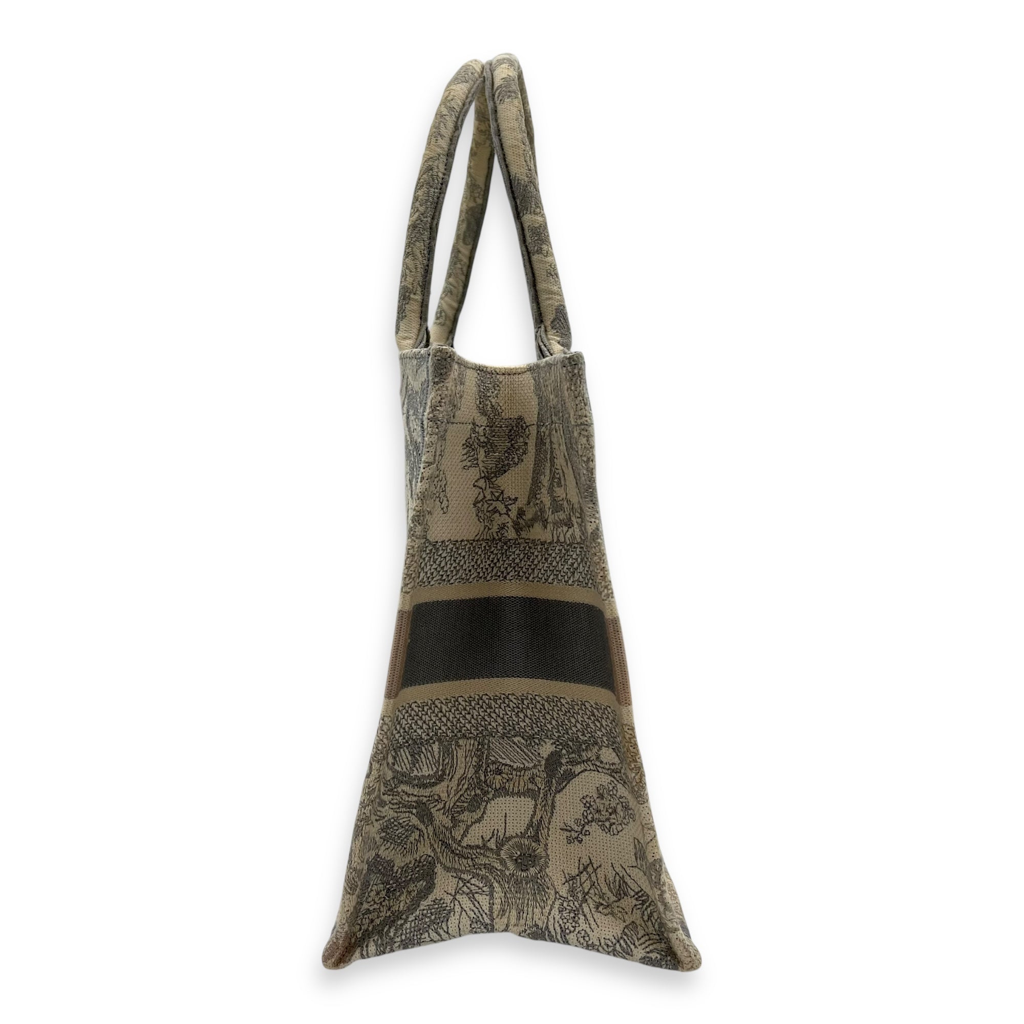 Christian Dior Book Tote Top Handle Bag White in Jacquard_3