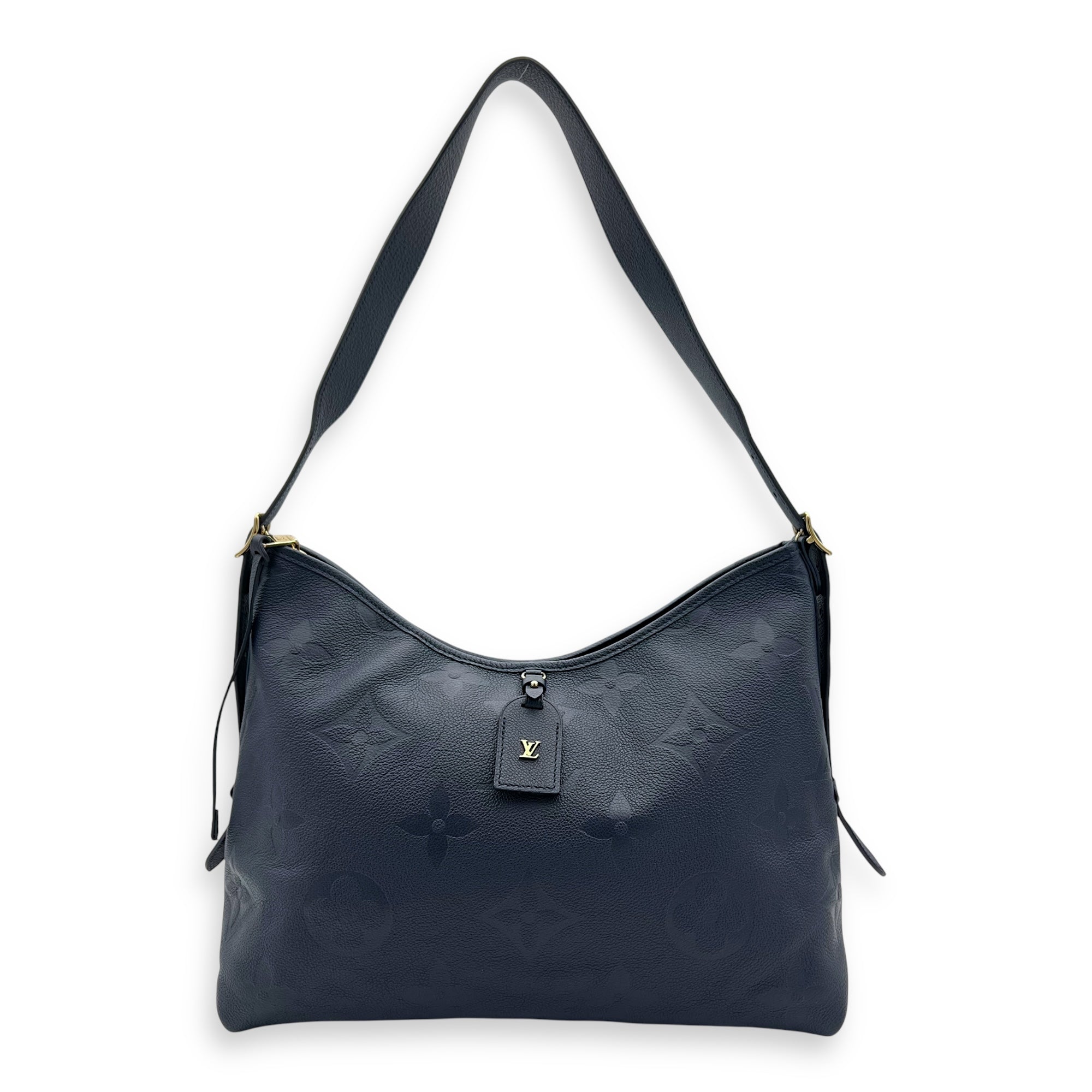 Louis Vuitton Carryall MM Blue Shoulder Bag in Empreinte Leather, Gold hardware_1