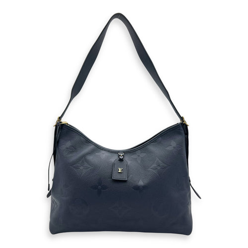 Louis Vuitton Carryall MM Blue Shoulder Bag in Empreinte Leather, Gold hardware_1