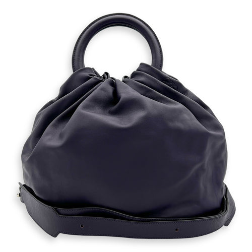 Loewe Bounce  Top Handle Bag Purple in Calfskin, Silver hardware_12