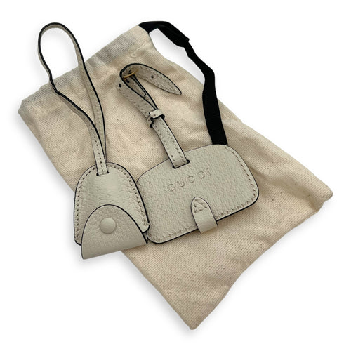 Gucci Sherry Top Handle Bag Mini White in Calfskin and jacquard, Gold hardware_12