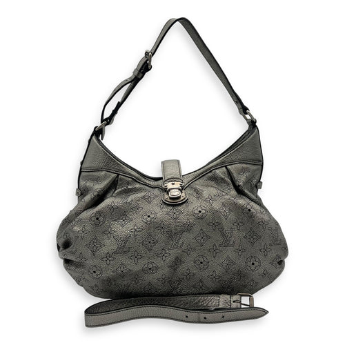 Louis Vuitton Mahina Shoulder Bag Silver in Calfskin, Silver hardware_12