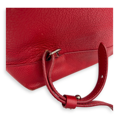 Louis Vuitton Lock Me Backpack Red in Taurillon Leather, Silver hardware_14
