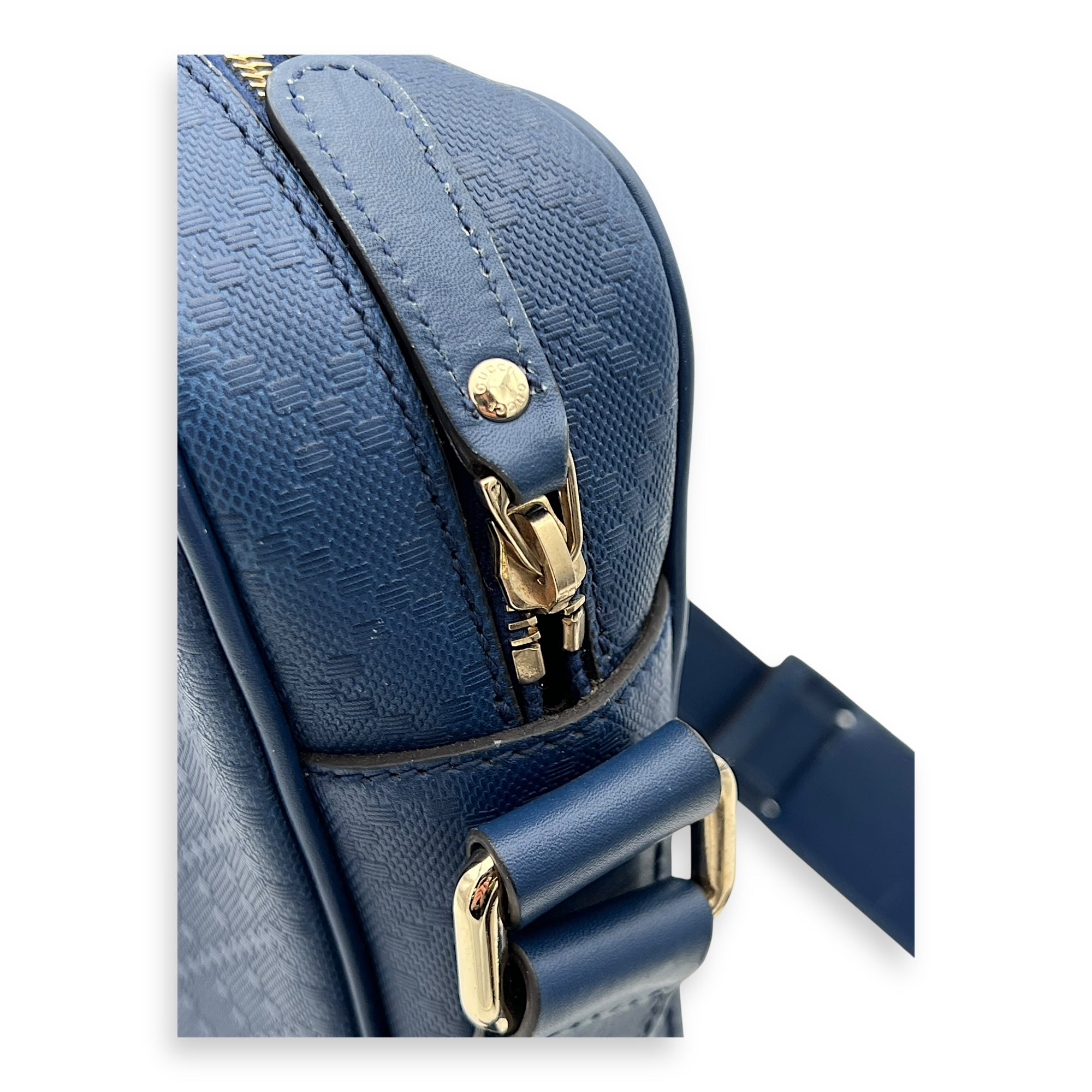 Gucci diamante Messenger Blue in Calfskin, Silver hardware_2