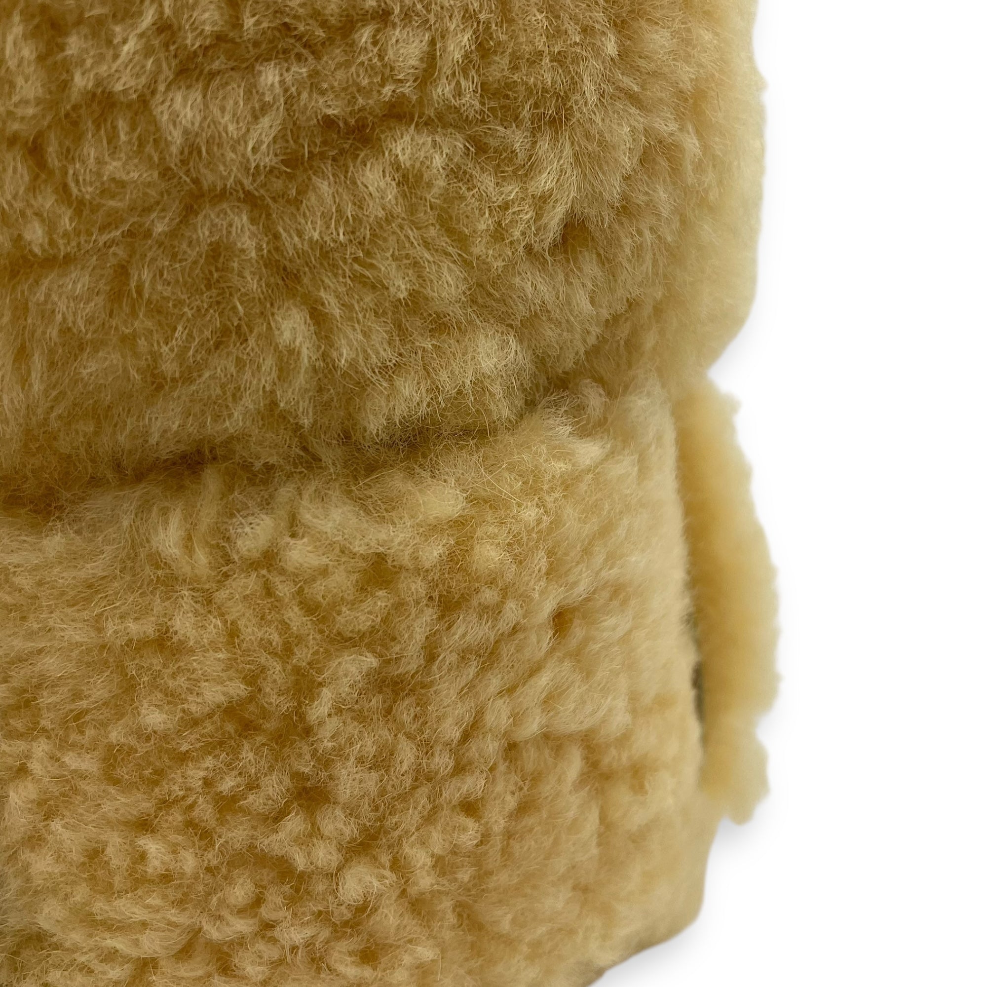 Bottega Veneta Arco Yellow Top Handle Bag in Shearling, Gold hardware_12