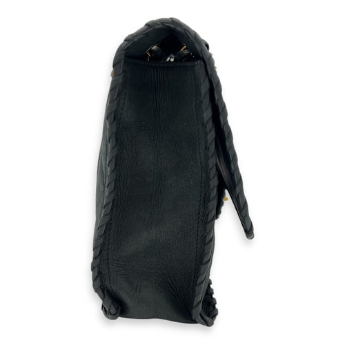 Chanel Happy Stitch CC Black Shoulder Bag in Suede Leather, Gold hardware_6