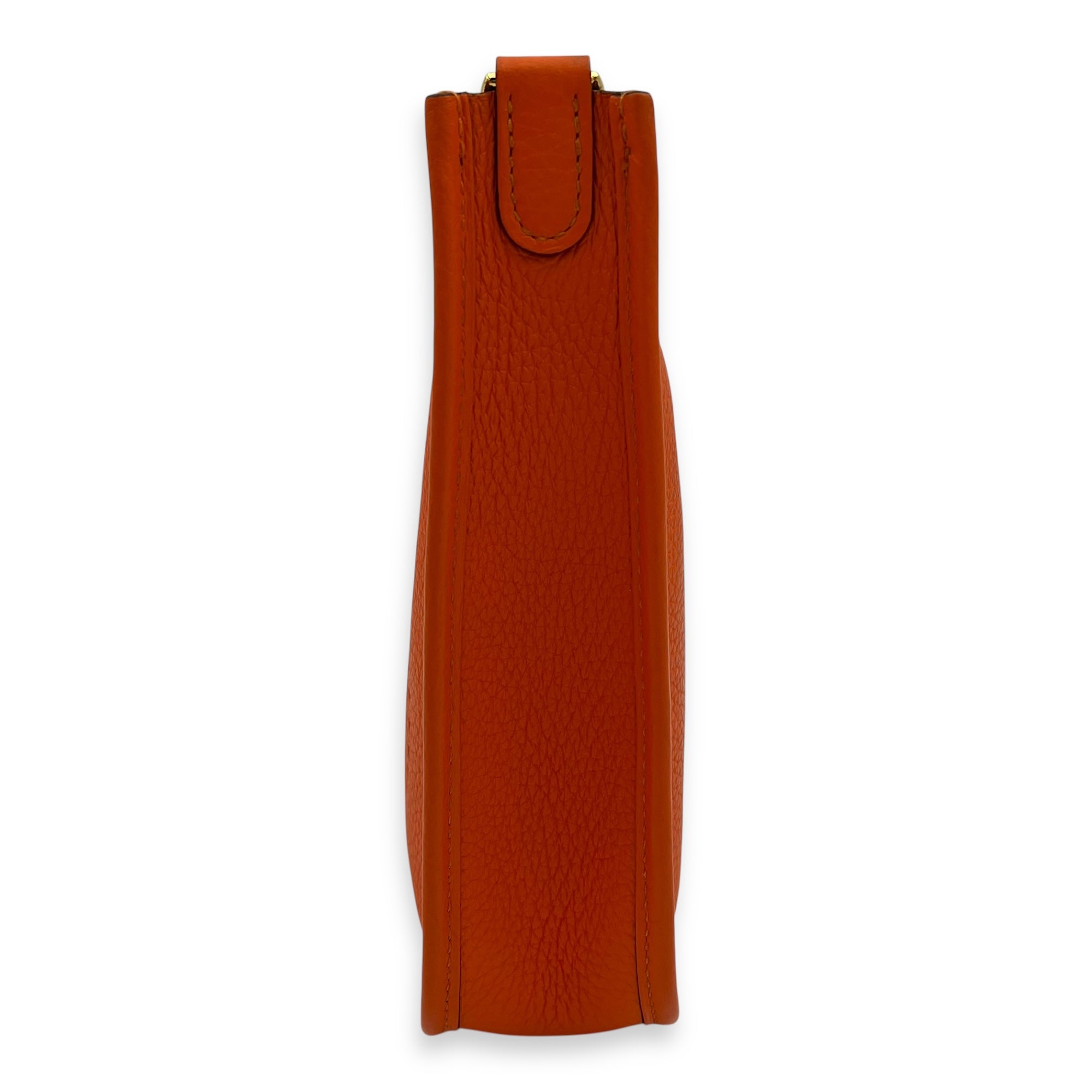 Hermès Evelyne Orange in Clemence, Gold hardware_3