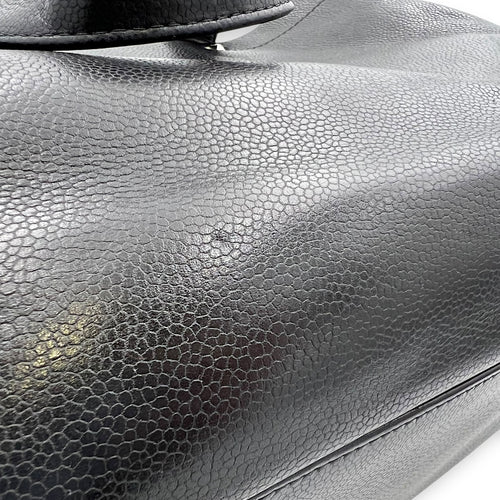 Chanel CC Tote Bag Black in Caviar Leather, Silver hardware_12