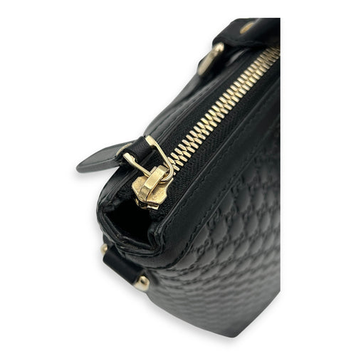Gucci GG Tote Bag Black in Guccissima Leather, Gold hardware_2