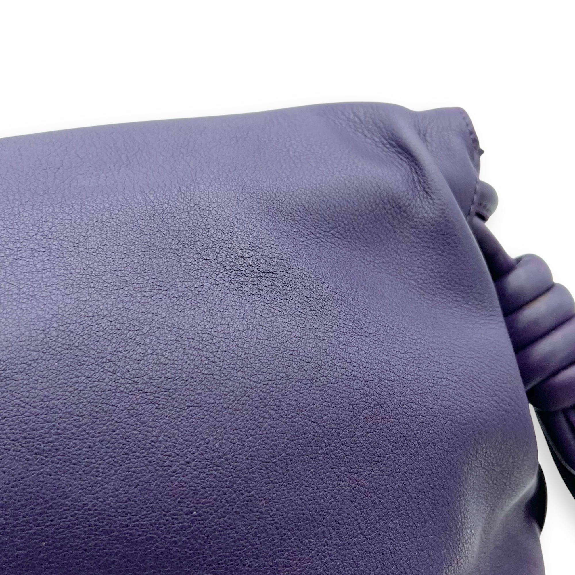 Loewe Flamenco Shoulder Bag Purple in Lambskin, Silver hardware_12