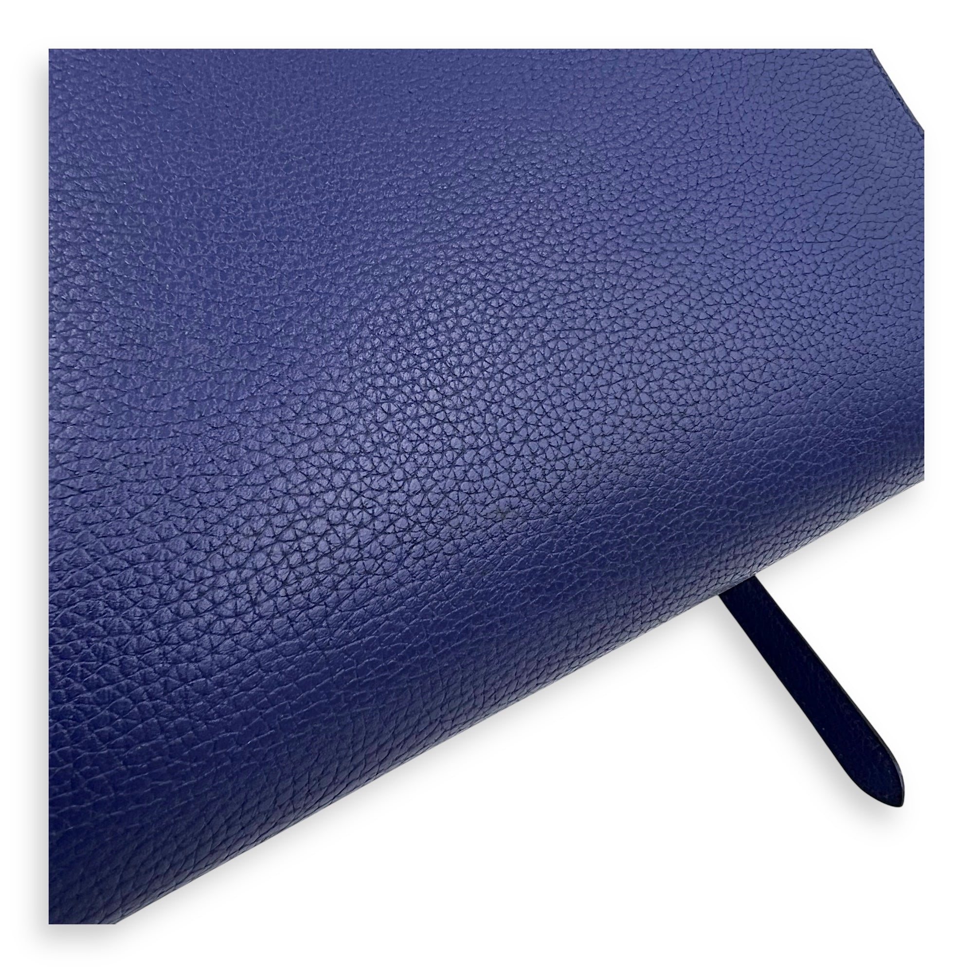 Celine Belt Bag Top Handle Bag Blue in Calfskin, Gold hardware_4