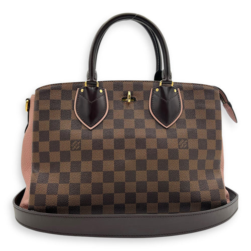 Louis Vuitton Normandy Top Handle Bag Brown in Coated Canvas, Gold hardware_12