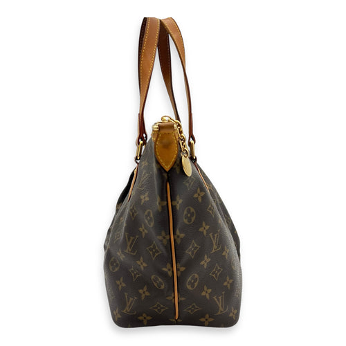 Louis Vuitton Palermo Top Handle Bag PM Brown in Monogram Coated Canvas, Gold hardware_2