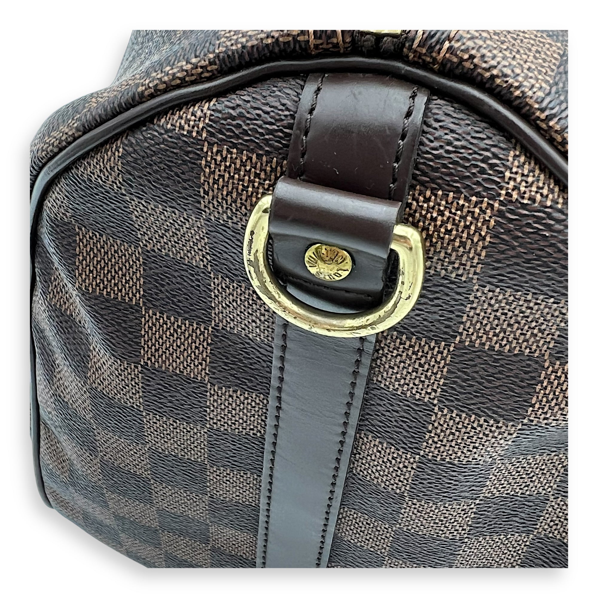 Louis Vuitton Speedy 35 Brown Top Handle Bag in Coated Canvas, Gold hardware_1