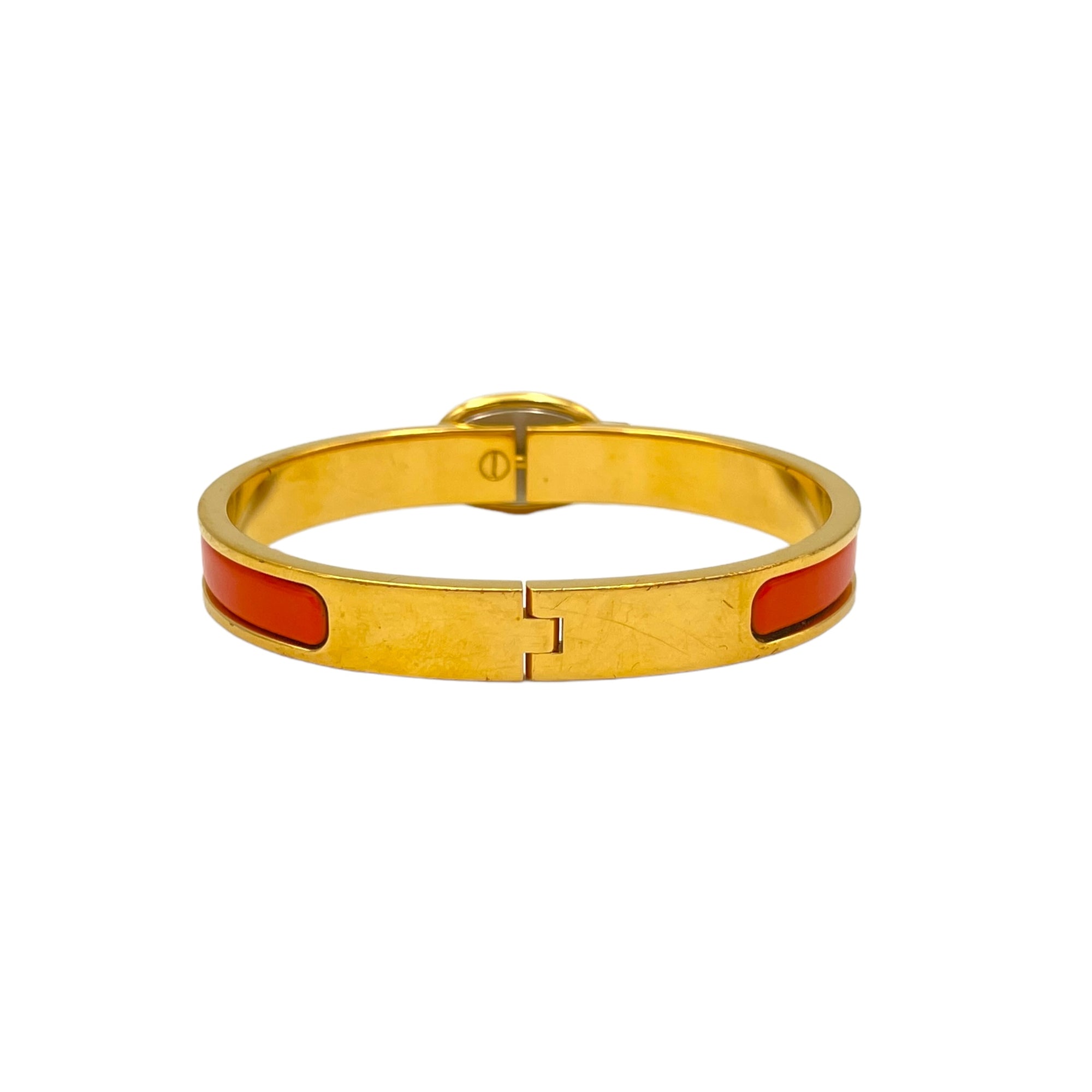 Clic Chaine d'Ancre Mini Orange in, Gold hardware