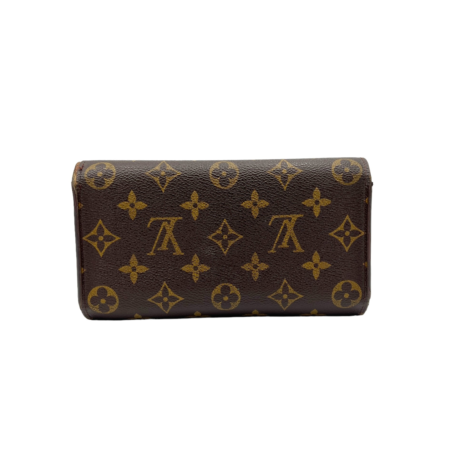 Vintage Wallet Brown in Monogram Coated Canvas, Gold hardware