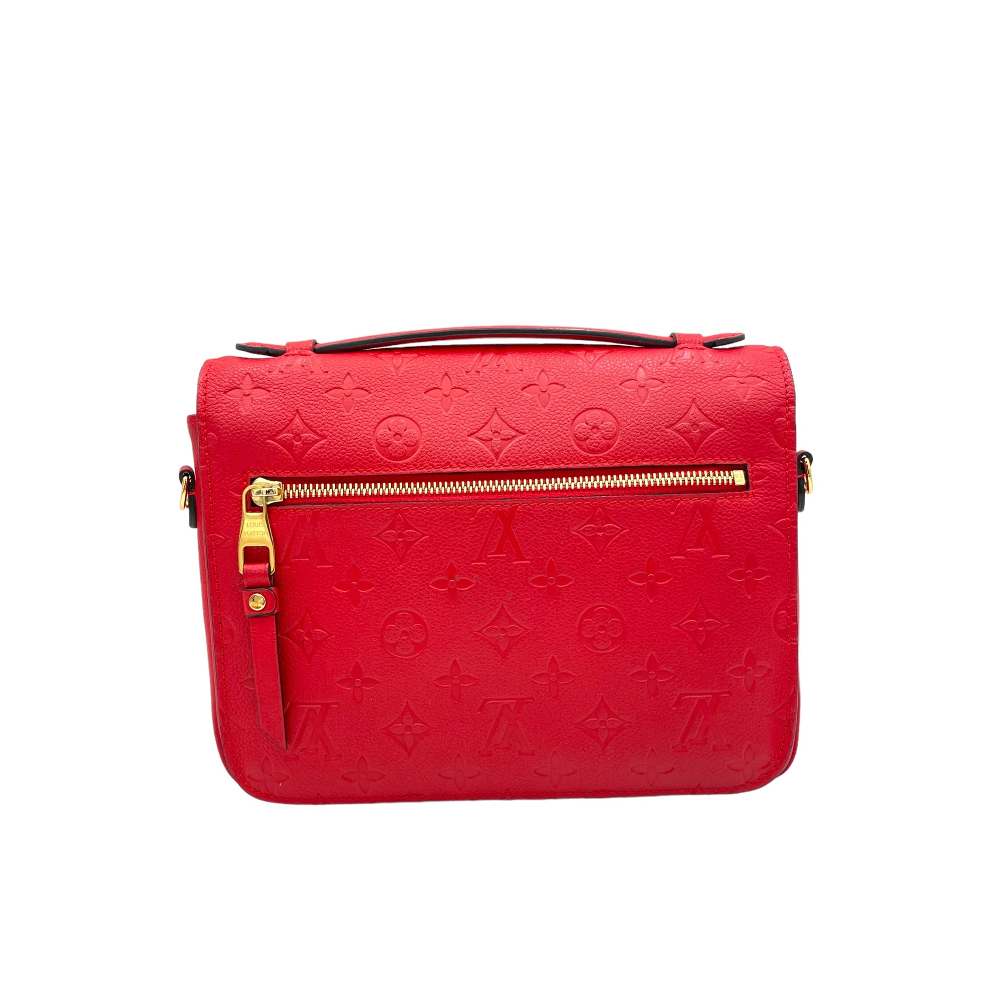 Metis Red Crossbody Bag in Monogram Empreinte Leather, Gold hardware