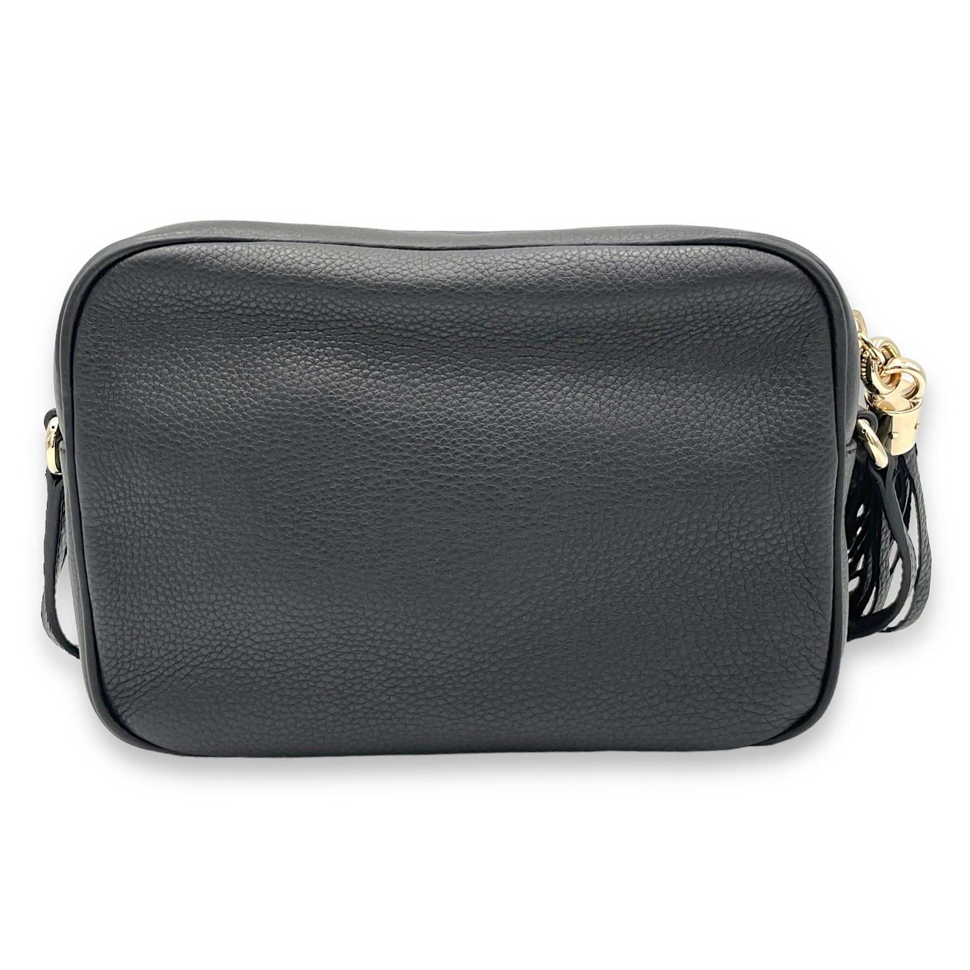 Soho Crossbody Bag Black in Calfskin, Gold hardware