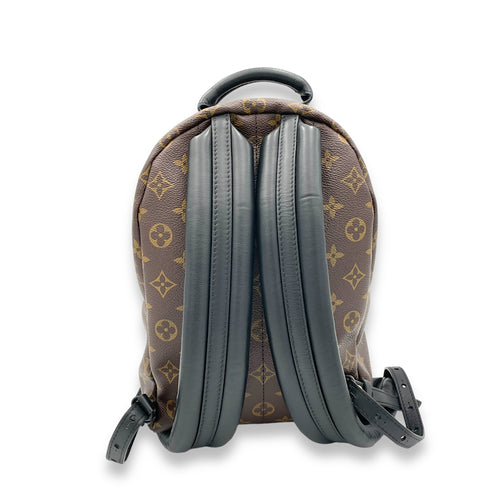 Palm Springs PM Brown Backpack in Monogram Coated Canvas, Gold hardware